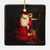 Je foto toevoegen | Gepersonaliseerd kerstfeest Keramisch Ornament (Achterkant)