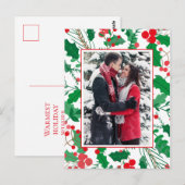 Je foto toevoegen | Holly & Berries Lijsten Briefkaart (Voorkant / Achterkant)