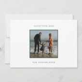 Je foto toevoegen | Kerstmis-Waterverf Poinsettias Kaart (Achterkant)