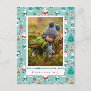Je foto toevoegen   Kerstpatroon Briefkaart