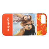 Je foto toevoegen | Oranje balkpatroon Case-Mate iPhone Case (Achterkant (Horizontaal))