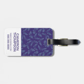 Je foto toevoegen | Paarse botervliegen Bagagelabel (Achterkant horizontaal)