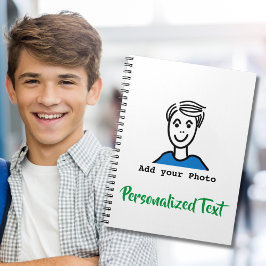 Je foto toevoegen | Tekst personaliseren | Eigen Notitieboek