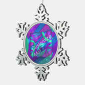 Je foto toevoegen tin sneeuwvlok ornament (Rechts)