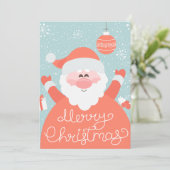 Je foto toevoegen | Vroege kerstkerstkerstman Kaart (Staand voorkant)