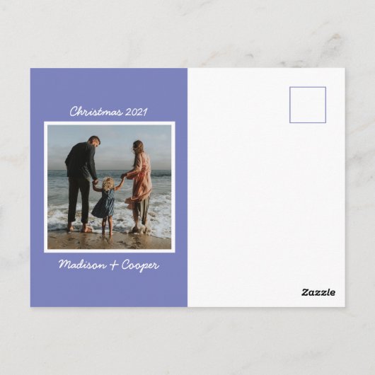 Je foto toevoegen | Vrolijk kerstVakantie Briefkaart (Achterkant)