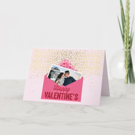 Je foto Valentijnsdag eerste kus voor haar Kaart (Voorkant)