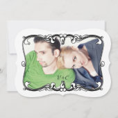 Je foto van Deco Retro Wedding Kaart (Achterkant)