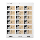 Je foto van het huwelijk  Bird Cage Coral Damask Etiket (Full Sheet)