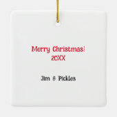 Je foto van het natte rendierpet keramisch ornament (Achterkant)