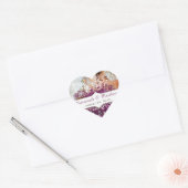 Je foto van het Paarse Heart Leaf Tree Weddenschap Hart Sticker (Envelop)