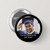 Je foto van mijn Afstuderen. Ronde Button 5,7 Cm (Voorkant /achterkant)