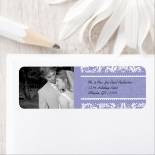 Je foto Weddenschap  Black Damask Etiket