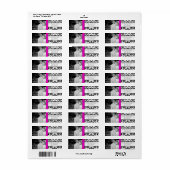 Je foto Weduwschap Fuchsia  Damask Etiket (Full Sheet)