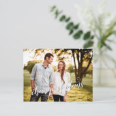 Je foto + Wijziging plannen uitgesteld huwelijk Briefkaart (Staand voorkant)