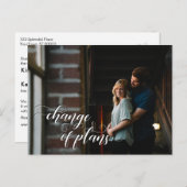 Je foto + Wijziging plannen uitgesteld huwelijk Briefkaart (Voorkant / Achterkant)