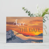 Je foto Winter Wonderland Save the Date Card (Staand voorkant)