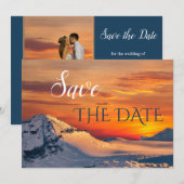 Je foto Winter Wonderland Save the Date Card (Voorkant / Achterkant)