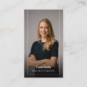 Je foto, witte, ondoorzichtige rand moderne zakenw visitekaartje