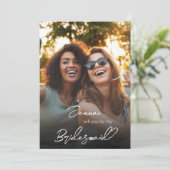 Je foto zal mijn Bridesmaid zijn? V2 Kaart (Staand voorkant)