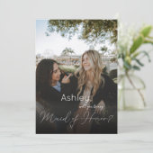 Je foto zal mijn vriendin van eer zijn? Wit Kaart (Staand voorkant)