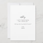 Je foto zal mijn vriendin van eer zijn? Wit Kaart (Achterkant)