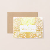 Je foto Zilver Foil Oak Tree Weddenschap Bedankt Folie Kaarten (Voorkant met envelop)