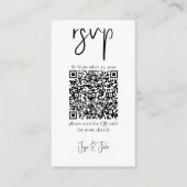 Je foto, zwart-wit QR-code trouw-RSJV Informatiekaartje (Voorkant)