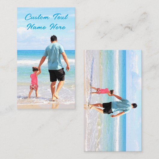 Je fotokaart personaliseren met aangepaste tekst notitiekaartje (Voorkant / Achterkant)