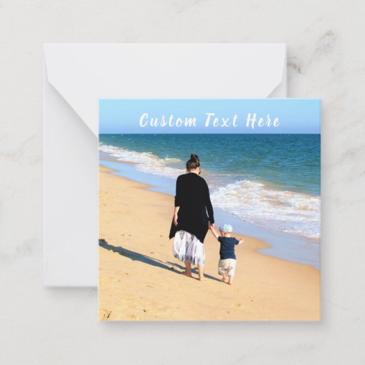 Je fotokaart personaliseren met aangepaste tekst notitiekaartje (Voorkant)