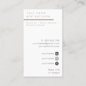 Je fotomusicus pianist omlijst Visitekaartje (Achterkant)