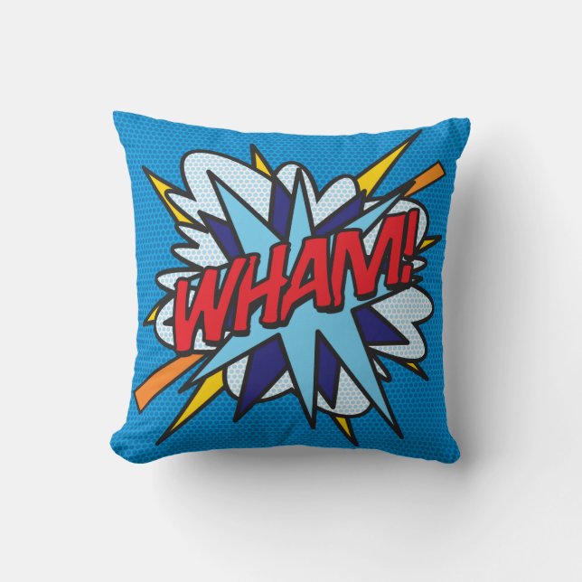 Je fotonaam Leuke Retro Strip Pop Art Kussen (Voorkant)