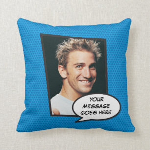 Je fotonaam Leuke Retro-stripboek Pop-art Kussen