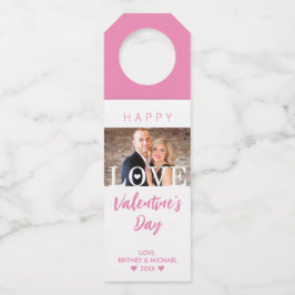 Je fotoroze script | Modern Big LOVE Letters Flessenhanger