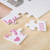 Je fotoroze script | Modern Big LOVE Letters Legpuzzel (Zijkant)