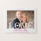 Je fotoroze script | Modern Big LOVE Letters Legpuzzel (Horizontaal)