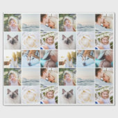 Je foto's aangepaste Collage Modern Cadeaupapier (Vlak)