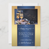 Je foto's feestelijke gouden kerstkaart voor Feest (Achterkant)