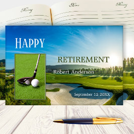 Je foto's Golf Retirement Guest Book Gastenboek