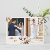 Je foto's Magnolia Weddenschap Hartelijk dank Bedankkaart (Staand voorkant)