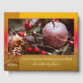 Je foto's met kerstbruiloft gastenboek (Voorkant)