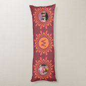 JE FOTO'S & MONOGRAM Gestileerde zon custom kussen (Achterkant (Verticaal))