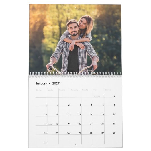 Je foto's op elke paginalender kalender (Jan 2027)