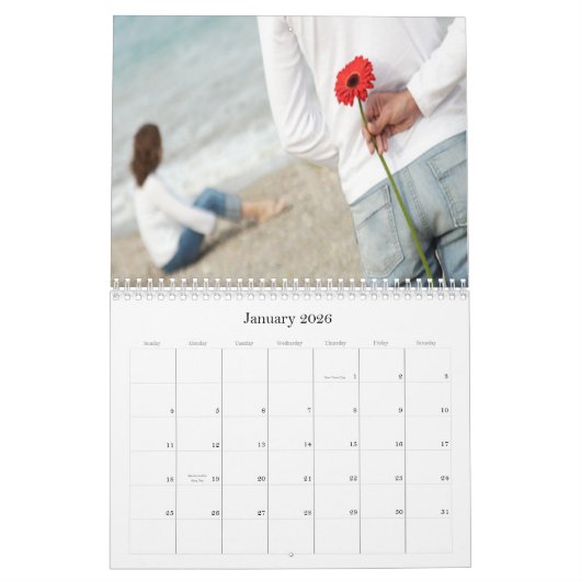 Je foto's op elke paginalender kalender (Jan 2026)
