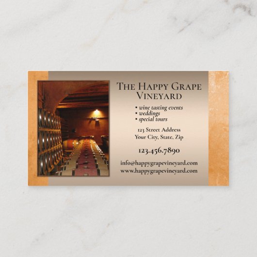 Je foto's wijnbouw visitekaartje (Achterkant)