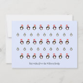 Je foto's winterpinguïns kerstmis feestdagenkaart (Achterkant)