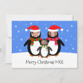 Je foto's winterpinguïns kerstmis feestdagenkaart (Voorkant)