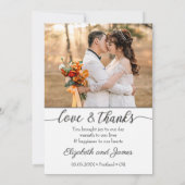 Je fotoscript bruiloft Hartelijk dank Bedankkaart (Achterkant)