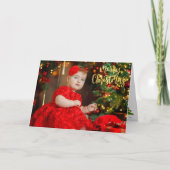 Je fotosjabloon met overlay kerst feestdagen kaart (Voorkant)