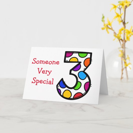 JE GAAT **3** VERJAARDAG KAART (Gele Bloem)